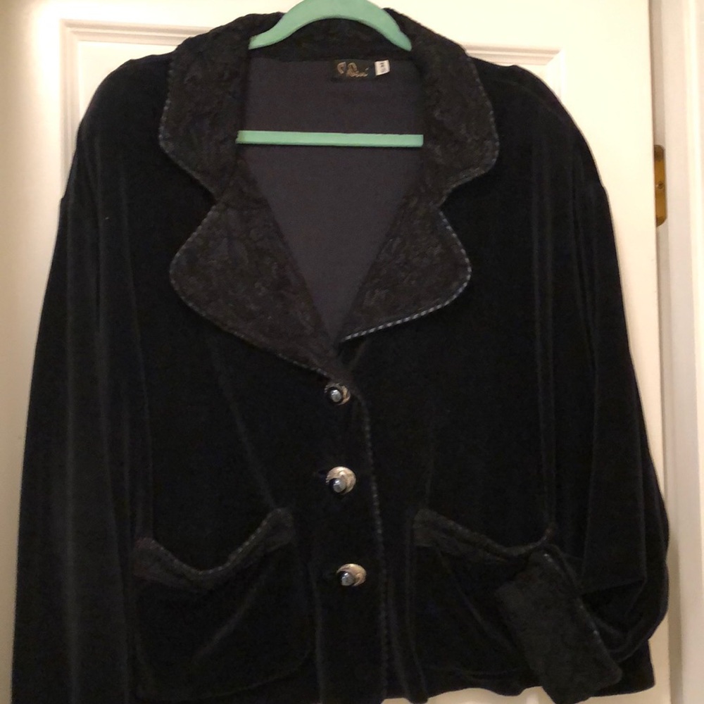 Black velvet jacket